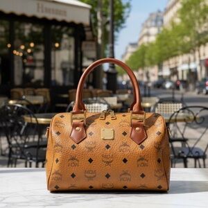 MCM MONGR. VISETOS BOSTON SPEEDY
SATCHEL BAG